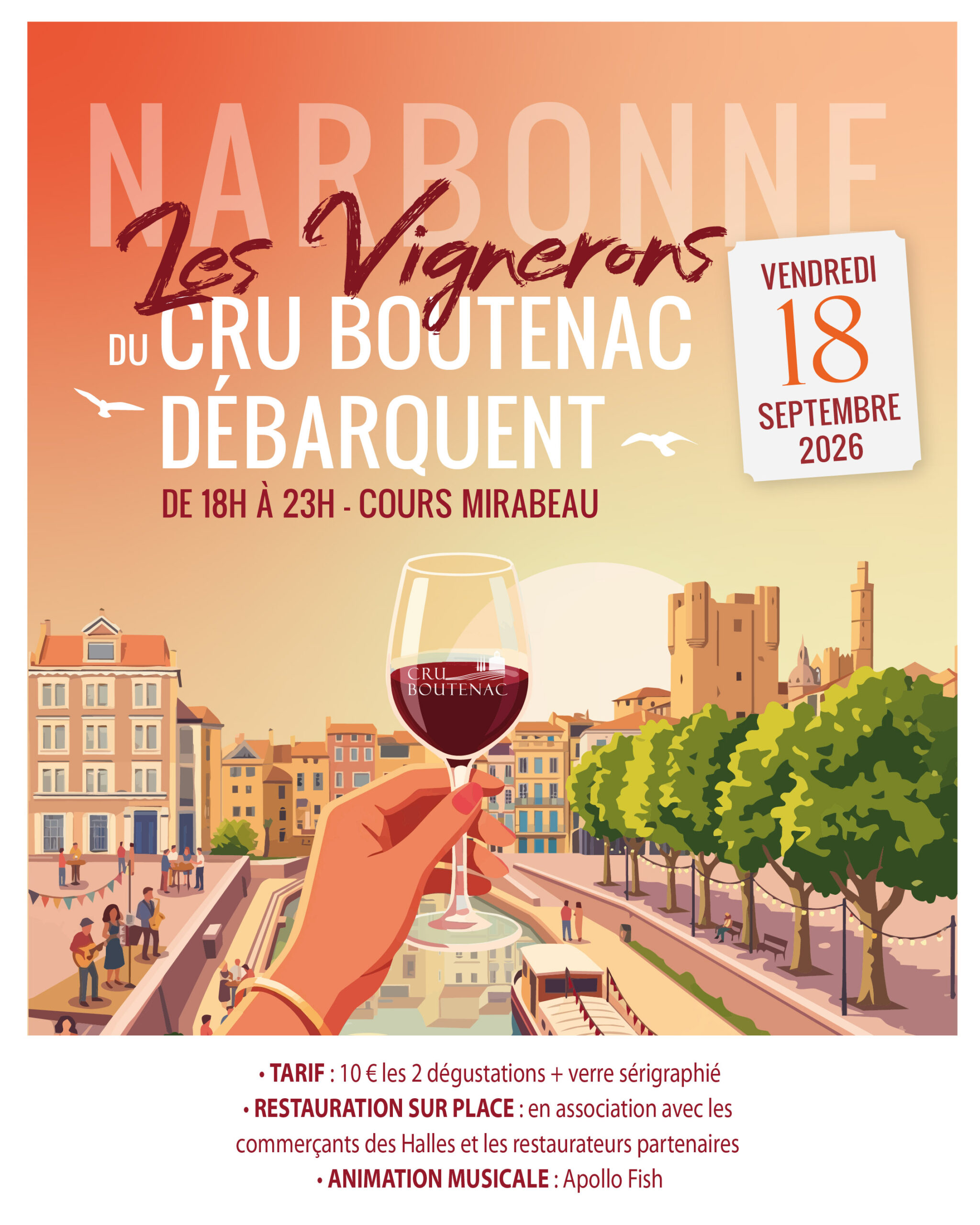 Les vignerons du Cru Boutenac débarquent à Narbonne !